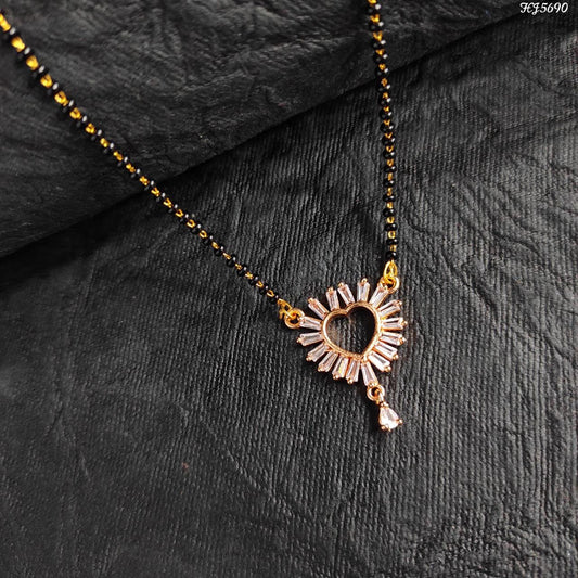 Rose Gold Heart Pendant Necklace with Wings – Dainty Angel Wing Charm, CZ Stone, Everyday & Gifting Jewelry